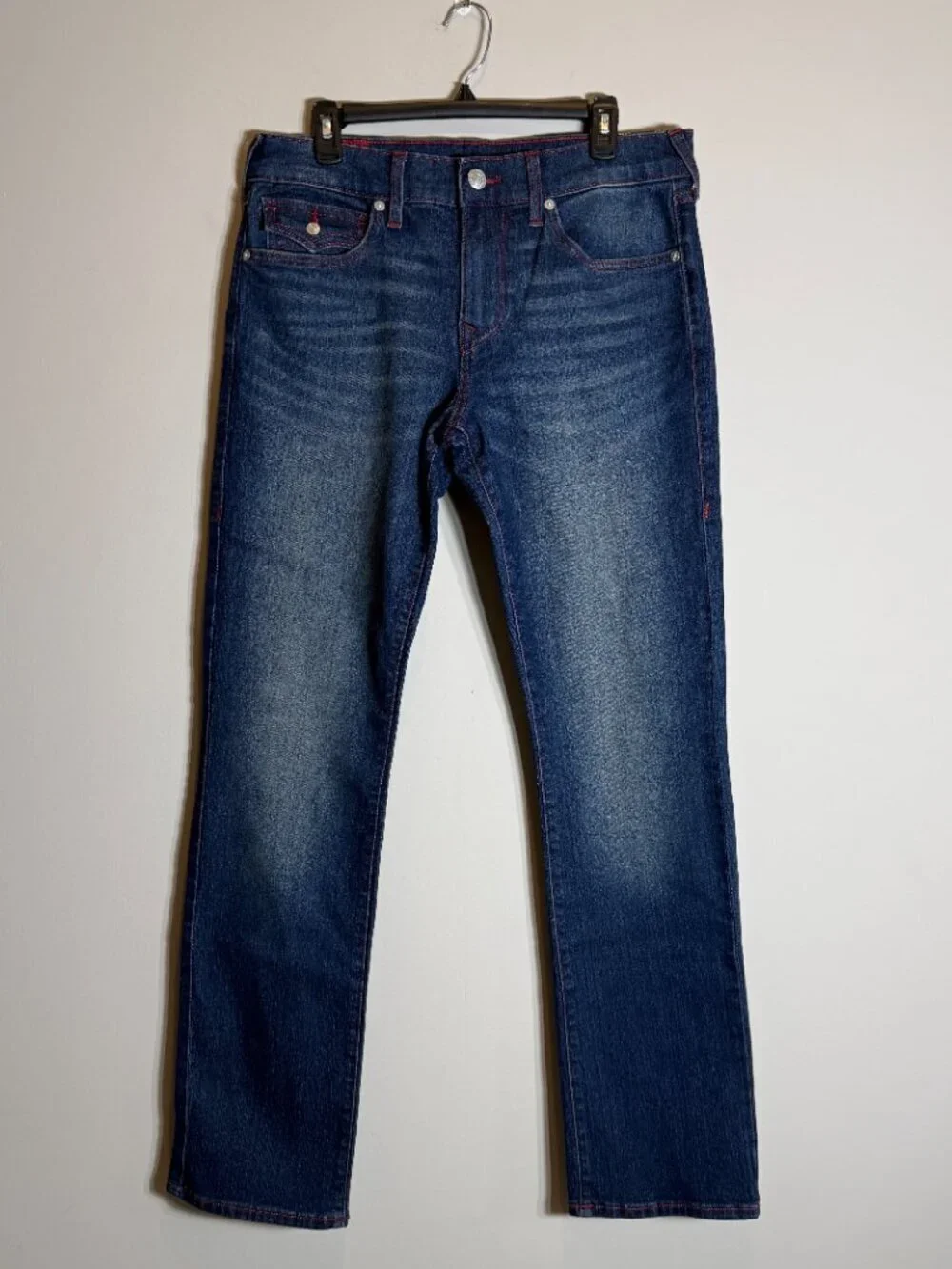 True Religion Ricky Flap Relaxed Straight Denim Jeans Men's 31 Medium Wash NWT